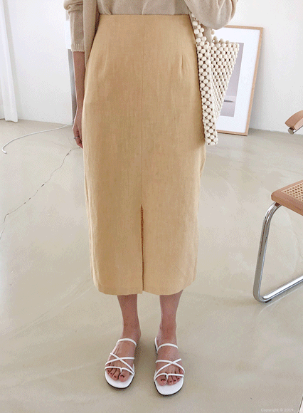 네티슬릿 skirt (linen 100%)