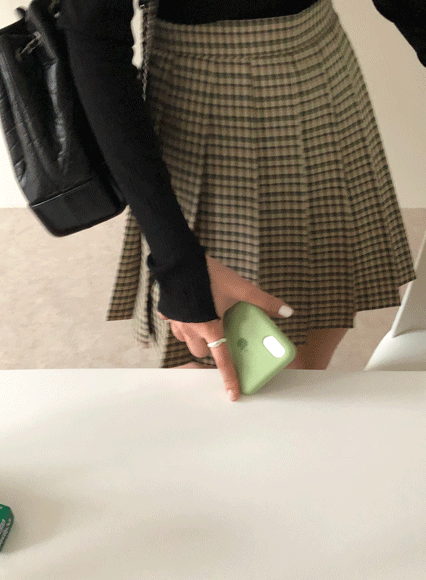 마르엔 체크 skirt