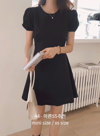 (단독) 퍼프 미니 dress (linen 55%)