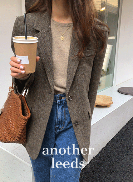 [another leeds] 웰메이드 헤링본 jacket (wool 15%)
