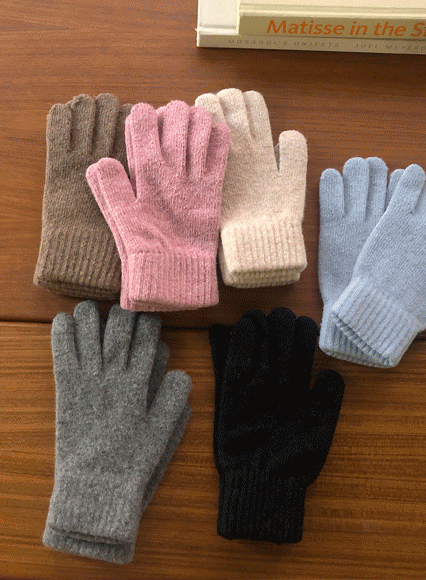 플랏 glove (wool 70%)