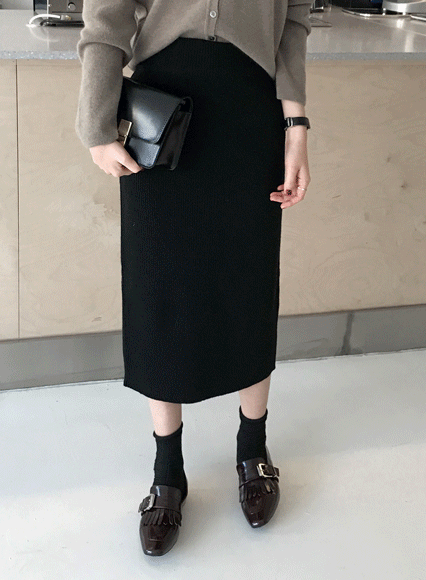 비너스 니트 skirt (wool 30%)